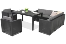 Set de mobilier techno rattan Colorado Comida 7 Bica antracit