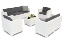 Un set de mobilier din polirattan alb Colorado Coffee 7