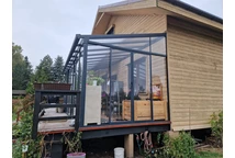 Grădină de iarnă Veranda Sanremo Palram - Canopia  3 x 5,4 m gri