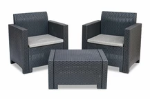 Set rattan Techn Nebraska Terrace antracit Bica