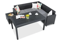 Coltar Tech ratan cu masa de gradina Nebraska Comida 5 antracit Bica