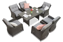 Mobilier de grădină din ratan Toledo Premium antracit Garden Point