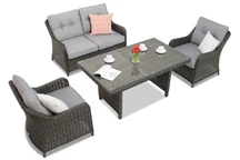 Mobilier din ratan tehnic Toledo Apetito 4 antracit Garden Point