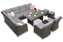 Set canapea cu coltar Toledo Comida 7 antracit Garden Point