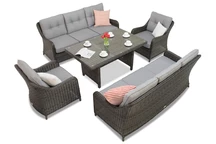 Set de mobilier de grădină mare Toledo Apetito 8 antracit Garden Point