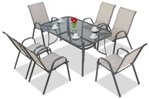 Set de sufragerie modena gri deschis pentru 6 persoane Garden Point