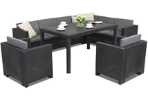 Set rattan cu coltar Colorado Comida Max 8 antracit Bica