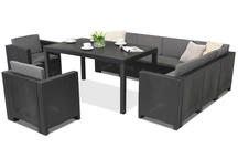 Set rattan cu coltar Colorado Comida Max 9 antracit Bica