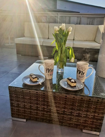 Set rattan tech Atlanta grey - fotografie oferită de client