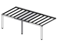 Extensie pentru copertină de terasă din aluminiu Stockholm Palram - Canopia o 2,9 m gri