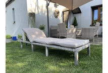 Șezlong gri din technoratan Atlanta Garden Point