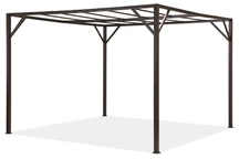 Cadru pergolă metalică pentru terasă Santorini 3 x 3m maro Garden Point