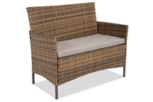 Canapea cu două locuri din ratan Calabria Premium Garden Point maro