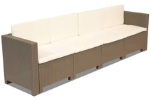 Canapea techn ratan cu patru locuri Colorado cappuccino Bica