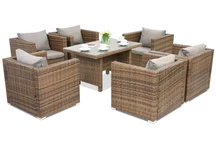Mobilier de gradina din ratan Roma Premium 6 Garden Point maro