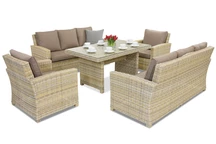 Mobilier de gradina din ratan Bristol Apetito 8 Garden Point bej