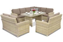 Mobilier de gradina din ratan Bristol Comida 9 Garden Point bej