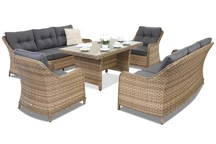 Mobilier de gradina din ratan Toledo Apetito 8 Garden Point melange
