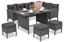 Coltar din poli ratan Bari Garden Point antracit