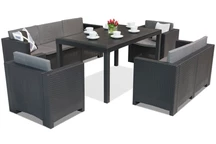 Set de gradina din ratan Pol Colorado Apetito 7 Antracit Bica