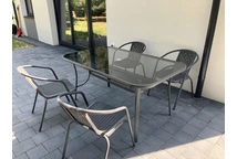 Mobilier de grădină din metal Modena/Bergamo pentru 4 persoane Garden Point antracit