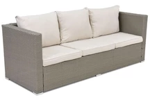 Canapea techno ratan Roma Garden Point, gri deschis