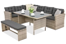 Mobilier de gradina Polyrattan Latina Garden Point gri