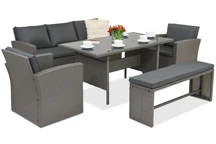 Mobilier de gradina din polyrattan Marseille Garden Point antracit