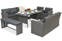 Mobilier de gradina din ratan Marseille Apetito 10 Garden Point antracit