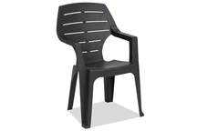 Scaun elegant de gradina Marne cu spatar inalt Bica antracit