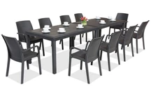 Set masa de gradina Houston / Indiana 10 Brown Bica