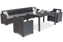 Set mobila ratan Nebraska Apetito Max 7 antracit Bica