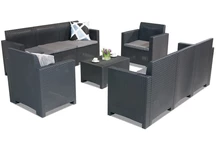 Un set de mobilier din technarattan Nebraska Coffee