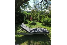 Şezlong de grădină din ratan Bermuda Garden Point gri