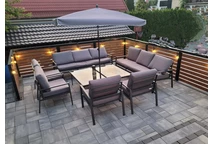 Mobilier de grădină modern din metal  Vigo Garden Point antracit