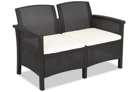 Canapea Venezia 2 tech ratan pentru doi, maro Bica