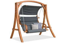 Leagăn de grădină din lemn Bali Garden Point gri