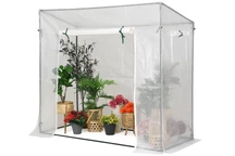 Mini sera din folie pentru rosii 2 x 0,8 m Garden Point alb / legume pe balcon
