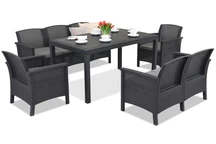 Mobila din ratan Venezia Apetito 7 Bica antracit