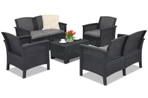 Mobila ratan Venezia Coffee 6 antracit Bica