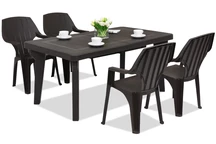 Mobilier de gradina Bergen / Alta pentru 4 persoane Bica maro
