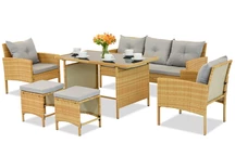 Mobilier de grădină cu pufe Bari Garden Point bej