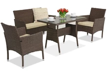 Mobilier de gradina din ratan Valetta Garden Point maro