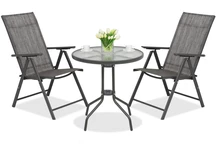 Mobilier de gradina metalic Modena / Rosario pentru 2 persoane cu o masuta Garden Point antracit