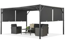 Pergola metalica terasa Santorini 3 x 4m gri Garden Point