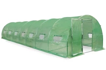 Polytunnel cu cadru metalic 3x10m Garden Point verde cu usa
