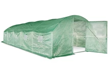 Polytunnel cu cadru metalic 4x8m Garden Poin verde cu usa