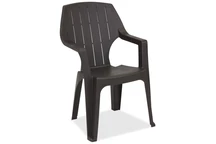 Scaun de gradina elegant Alta cu spatar inalt Bica maro