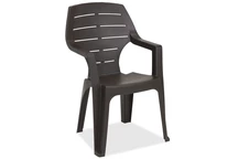 Scaun elegant de gradina Marne cu spatar inalt Bica maro