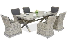 Set de cina exclusivist din tehnorattan London Garden Point, antracit